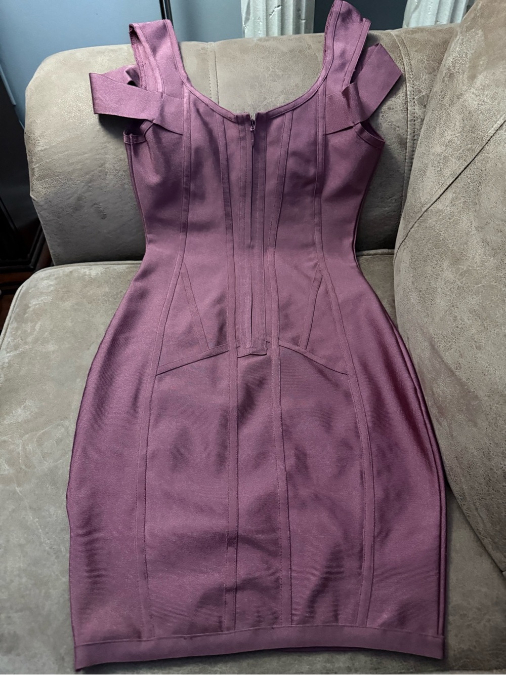 Fashion Nova Mauve Bodycon Midi Dress